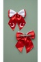 29 October Republic Day Themed Turkish Flag and Red White Satin Bow Clip Hairpin (1 Piece) - 3