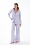 Women's Lilac Oversize Satin Pajama Set – Comfortable Fit Stylish Home Wear Set - 3