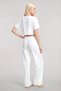 Women's White Printed Crop T-Shirt Pants Set Comfortable Daily Combination Set of 2 - 5