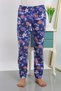 Women's Cotton Bottom Pajamas Navy Blue - 3