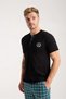 Men's Button Collar Black Short Sleeve Pajama Set - 2
