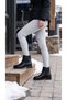 Cream Side Buckle Zippered Leather Look Short Classic Women's Booties - 5