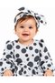 3-18 Months Baby Girl Polka Dot Belted Dress and Headband Set - 3