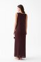 Women's Plum Lace Textured Slit Long Nightgown – Elegant and Comfortable Nightgown - 6