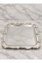 Set of 4 Cast Iron Trays - Covered Snack Bowl & Sugar Bowl & Bowl Set Gül Full Silver - 2