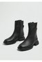 D26Kb-8460 Genuine Leather Boots with Rubber Back Detail and Zipper for Women - 2
