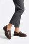 Selar belted genuine leather women's loafer ballerina coffee skin - 5