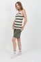 Women's Rope Strap Cotton Combed Shorts Set Khaki - 2