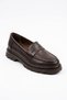 Selar belted genuine leather women's loafer ballerina coffee skin - 4