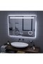 Rectangular LED Mirror, 80x60cm, Piano Touch, Defogging System, Dimmable, Cool Light 6000K