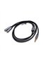 3.5mm Headphone and Microphone Combiner Converter Braided Cable 1m