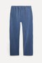 Women's Navy Blue Relax Fit Elastic Waist Pants - 2
