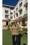Women's Short Cashmere Coat, Double-Breasted, Belted, Waist-Tied Model Jacket - 4