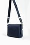 Navy Blue Adjustable Long Strap Water Resistant Lacoste Fabric Women's 6-Compartment Cross Shoulder Bag - 6
