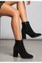 Levza Women's Thick Heeled Zippered Short Boots - 2