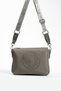 Gray Adjustable Long Strap Water Resistant Lacoste Fabric Women's 6-Compartment Cross Shoulder Bag - 2