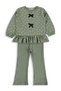 Floral Patterned Set for 6-9 Years - Khaki