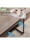 C Shaped End Table, Coffee Table, Round Side Table, Couch Table, Snack Side Table, for Small Spaces, - 3