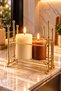 Gold Metal Stylish Kitchen Countertop Organizer Liquid Soap Dispenser Stand, Dishwashing Liquid Dispenser Organizer - 8