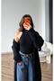 Women's Shawl Collar Oversized Knitwear and Bearded Furry Cardigan - 3