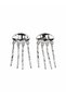 Silver Earrings with Forged Textured Bar Detail