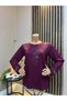 Women's Middle-Aged and Older Women's Winter Mother's Combed Cotton Blouse with Pendant Collar - 2