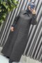Women's Clothing Plus Size Jacquard Printed Quilted Full Length Overcoat - 9