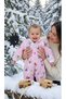 Winter plush snowsuit for babies - warm, zippered outerwear for outdoor use