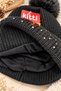 Girl's 9-14 year old black color kit brand atki hat gloves 3 piece set hat with fleece lining. - 2