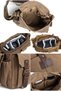 Military Messenger Bag Canvas Leather Shoulder Bag - 3