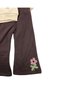 Girl's Winter 3-Thread Ribbed Thick Tracksuit Set with Rose Embroidery Detail, Ages 2-3-4-5-6 - 5
