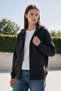 Women's Smoked Hooded 3-Thread Fleece Zippered Sweatshirt Jacket - 2