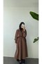 Bibed Cotton Trench Coat Brown - 3