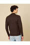 Men Brown High-Neck Sweater - 3