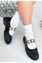 Okira Black Leather Oxford Shoes - 3