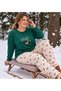 Long Sleeve Warm Soft Thermosoft Fabric Pajama Set - 3