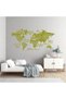 - World Map Wall Vinyl Decal Sticker, Medium/Large Size, for Living Room, Bedroom, Nursery, Office (Olive, Extra Large) - 2