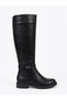 Zrne-C08 Premium Classic Zippered Black Long Boots - 2