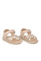 Beige Stone Detailed Velcro Baby Sandals Maya B - 3