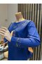 Women's Middle-Aged and Older Women's Winter Mother's Combed Cotton Blouse with Pendant Collar - 3