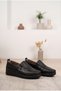 Women's Leather Laser Cut Perforated Thick Sole Casual Shoes - 2
