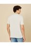 Men Cream Jacquard Polo T-Shirt - 3