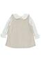 Embroidered Collar 6-18 Months Dress - Beige - 4