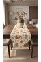 Duck Fabric Triangle-End Runner 40X150 cm – Pumpkin and Sunflower Patterned, Water Repellent Stain-Resistant Fall Table Runner - 2