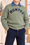 Boy's Hunter Knitwear Sweater Denim Shirt Pants 3-Piece Set Holiday Set - 7