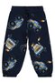 Monster Printed Sweatpants for 2-5 Years Old - Navy Blue - 2