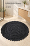Bodrum Tufting Cotton Handmade Knitted 90 X 90 cm Rug 110