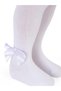 Girls' Pantyhose with Bow Accessories - White, Ages 3-11 - 2