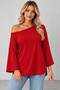Women's One-Shoulder Open Long Sleeve Loose Oversize Modal Blouse Relaxed Fit Casual Stylish Blouse - 3