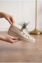 Women's Leather Laser Cut Perforated Thick Sole Casual Shoes - 2